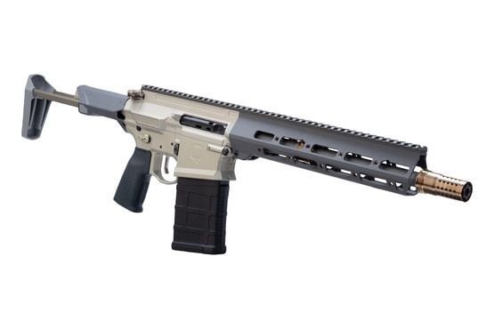 Boom box SBR in 8.6BLK has an XL Cherry Bomb muzzle device